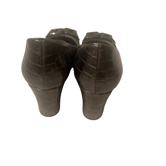 Anne Klein Iflex Gray Alligator Style Shoes Size 5M NWOT - Picture 3 of 6